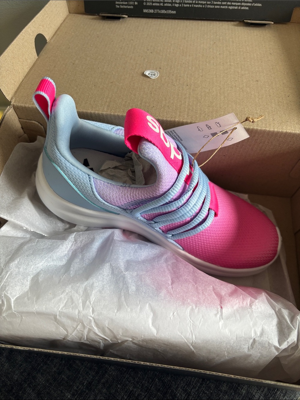 adidas Kids Sneakers in Pink and Light Blue